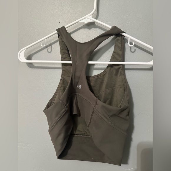Lululemon long line high support green top size 6 - Picture 3 of 4